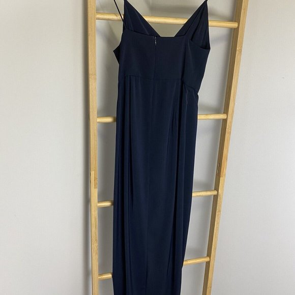 Shona Joy navy mock wrap dress size 6 - Picture 10 of 12